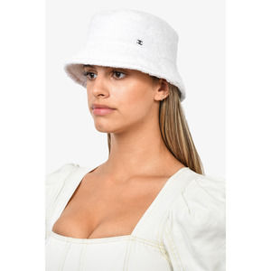 Pre-loved Chanel™ 2021 White Terrycloth CC Bucket Hat